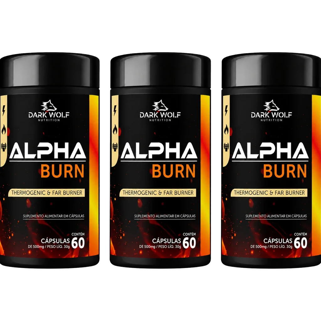 Kit 3 potes Alpha Burn para emagrecer
